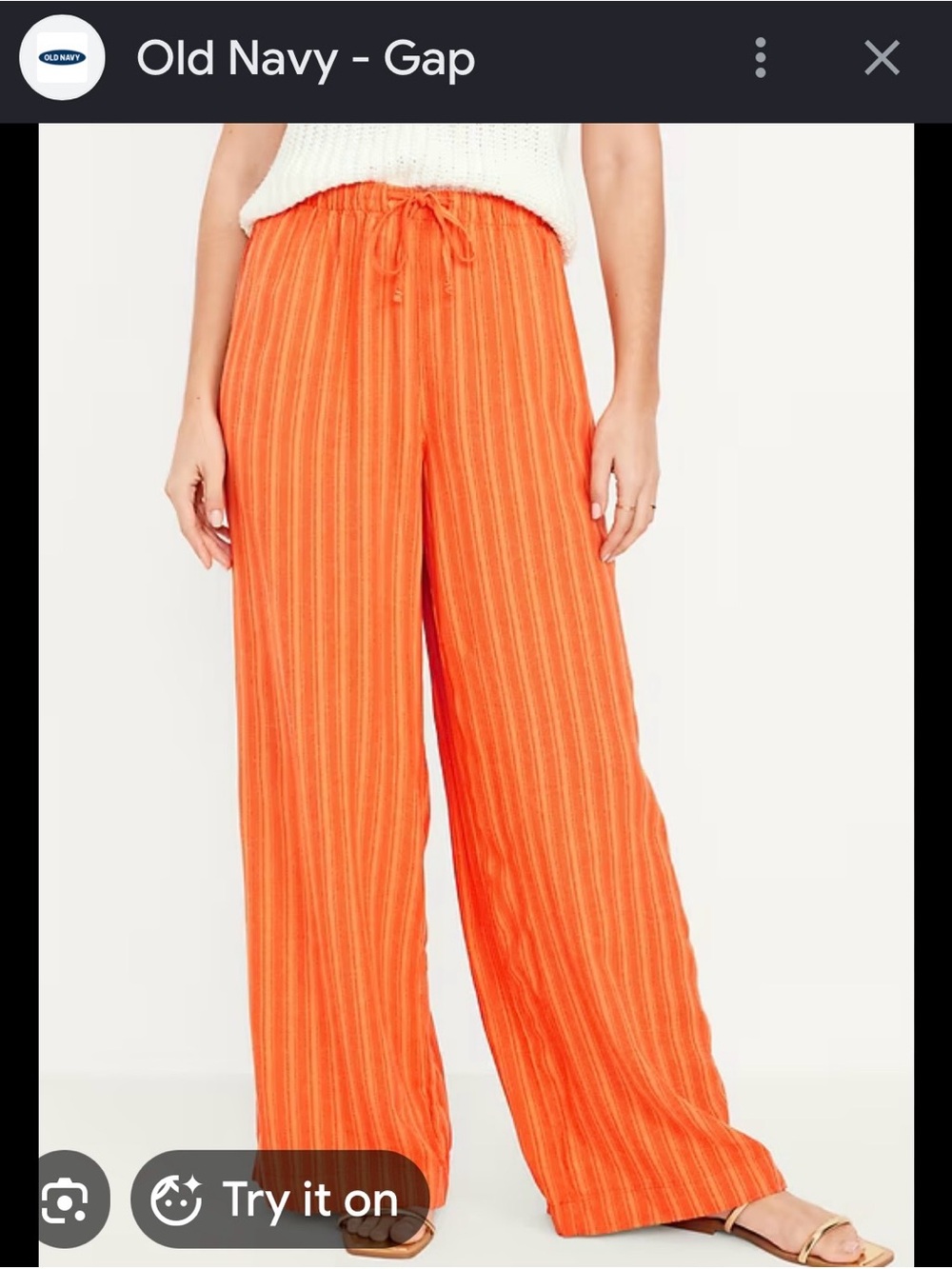 Old Navy Orange and Yellow Striped pants
